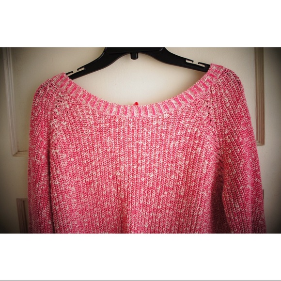 Aeropostale Pink Knit Sweater tie bow in back - Picture 3 of 6